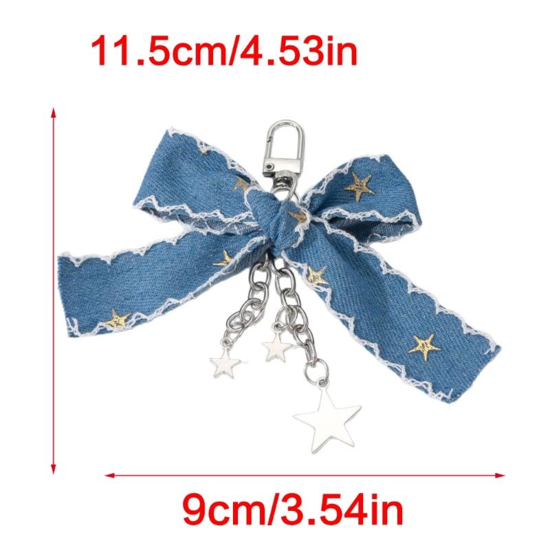 Vintage Cowboy Star Tassels Keychain With Adjustable Chain Detachable Ornaments For Bags And Phone Accessories