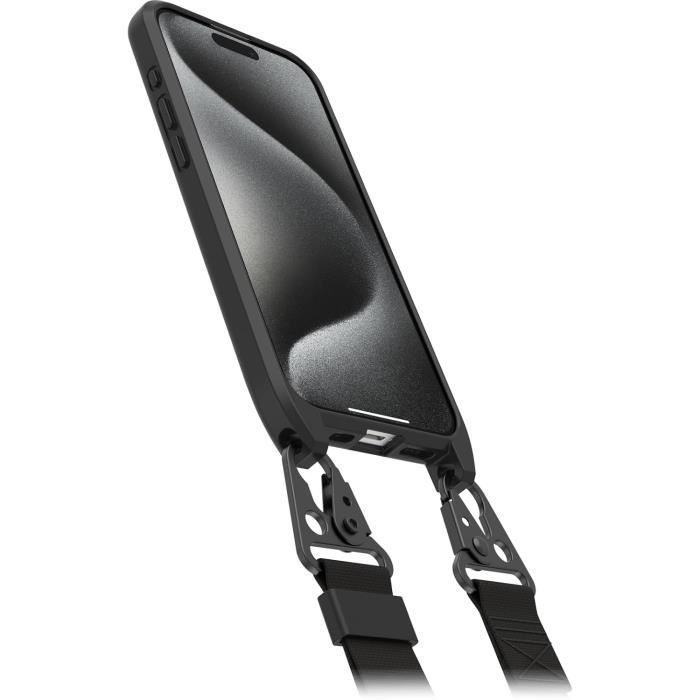 Coque - otterbox - iphone 15 pro - ultrafin - magsafe - lanière détachable