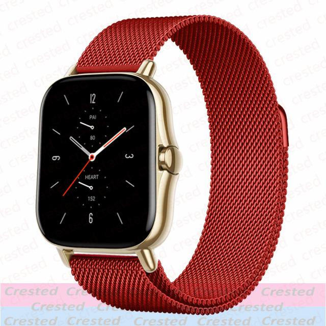 20mm/22mm Milanese loop band For Amazfit GTS/4/2/2e/3/GTS2 Mini/GTR 47/GTR2/4/3/Pro Watch Bracelet correa Amazfit bip 6 5 straps