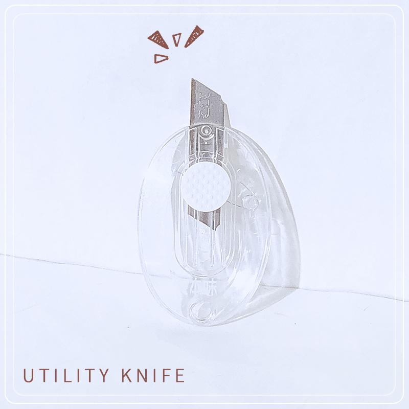 Aesthetic stationery store office gadgets mini cutter Box cutter Transparent utility knife Pocketknives pocket knife school item