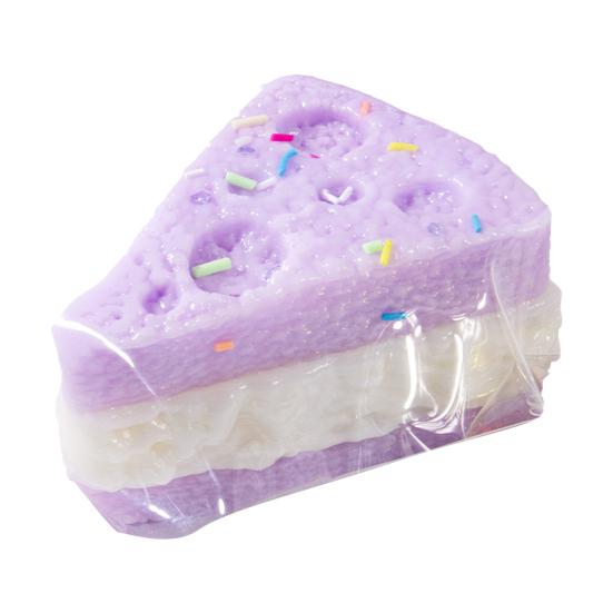 Simulated Food Squeeze Toy Anxiety Relief Stretchy Rice Cake Triangle Cheese Stress Toy Portable Fake Food Decompression