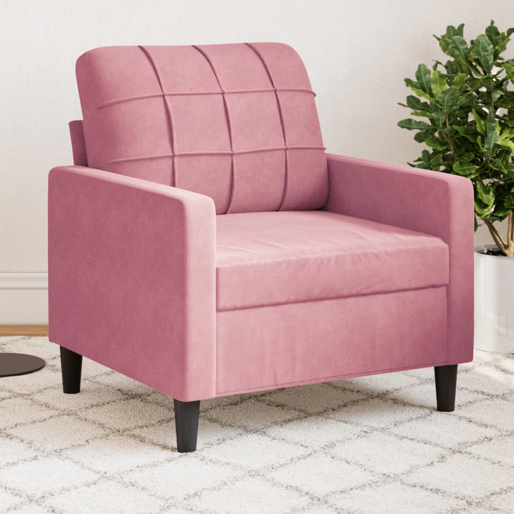 Armchair Pink 60 Cm Velvet