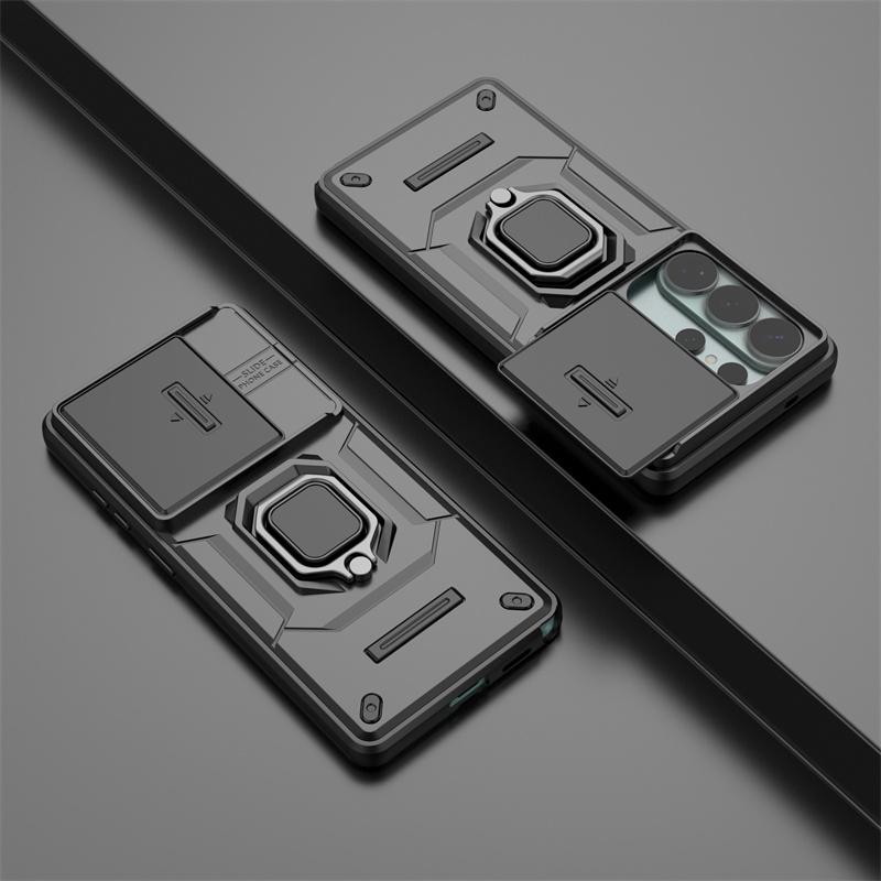 Rugged Armor Magnetic Bracket Case For Samsung Galaxy S26 Ultra S 26 Plus 5G GalaxyS26 Slide Camera Protection Shockproof Cover