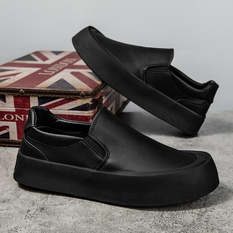 Fashion Leather Casual Shoes Elegantes Formal Men's Loafers Moccasins Breathable Slip On Male Boat Shoes Leisure Walk Moccasins