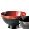 Set mit 2 Lackschalen, hergestellt von J-kitchens, handbemalt, Japan, PID-529074