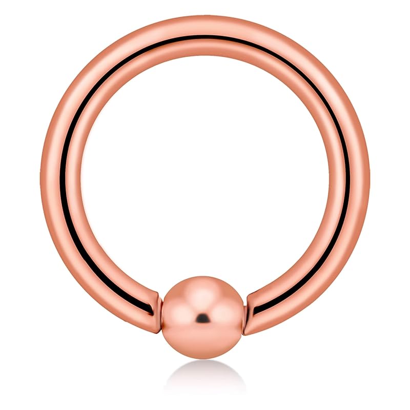 

[From da Phactory] fromm da factory captive bead ring surgical stainless steel 1 body piercing (rose gold) 8G inner diameter 14mm ball 8mm)