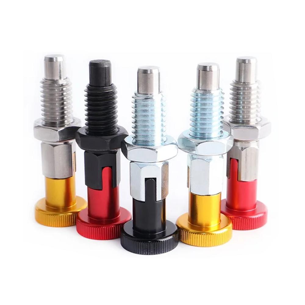 

M6/M8/M10/M12 Пружинный стопорный индексирующий штифт Самоблокирующийся тип сброса Ручка Плунжер Индексирующий болт Позиционирующий штифт 1pc KST217-CK-M6 красный