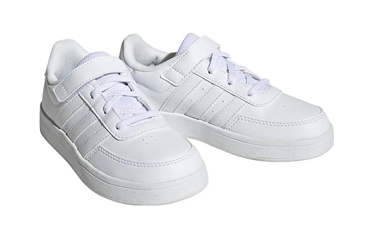 adidas Neo Breaknet Synthetic Leather Low Top Skateboard Shoes White Children Aged 3 7 Years Old HP8969