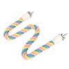 Bird Cotton Rope Perch Colorful Bendable Safe Climbing   Rope Toy for Cockatiels Lovebirds Budgies