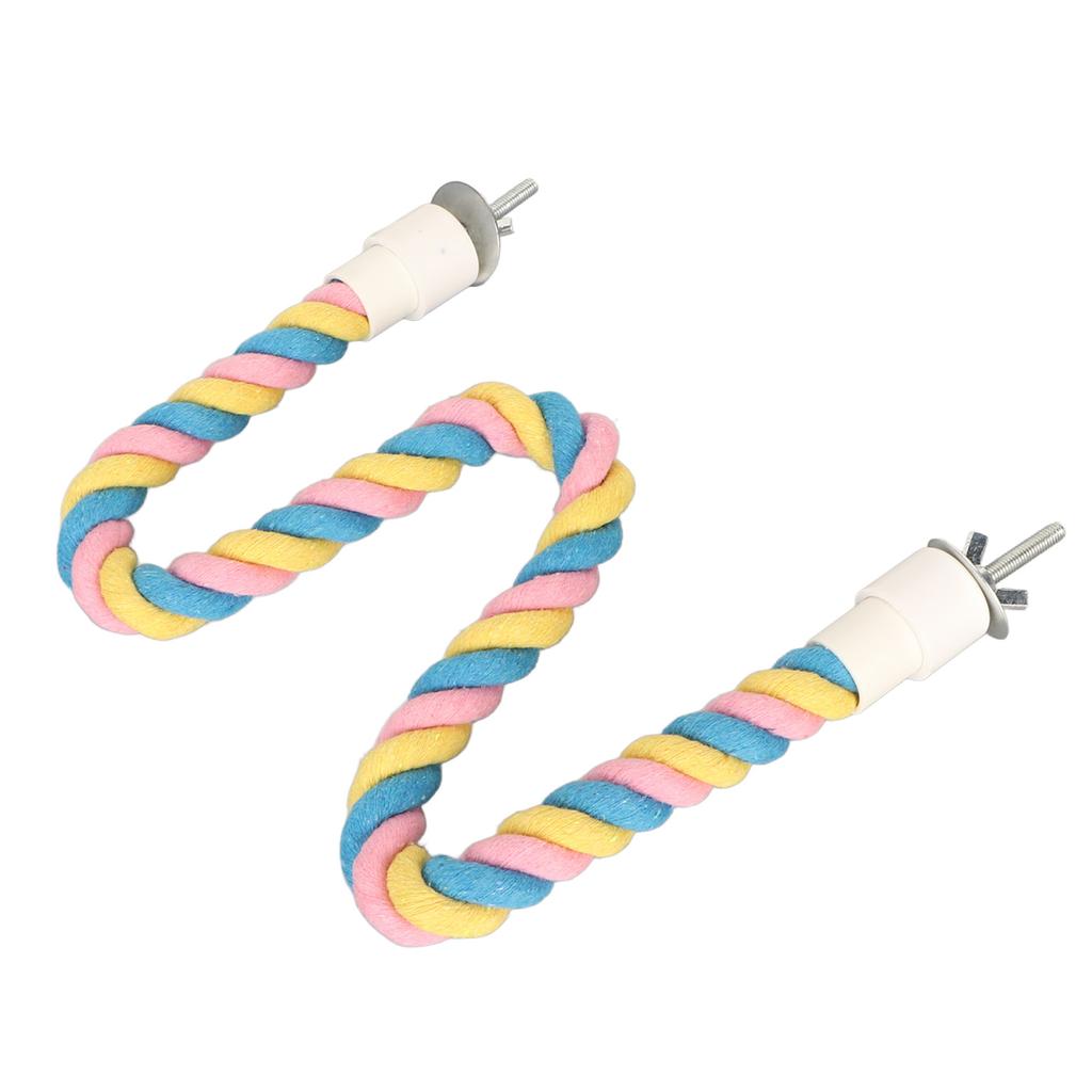 Bird Cotton Rope Perch Colorful Bendable Safe Climbing   Rope Toy for Cockatiels Lovebirds Budgies