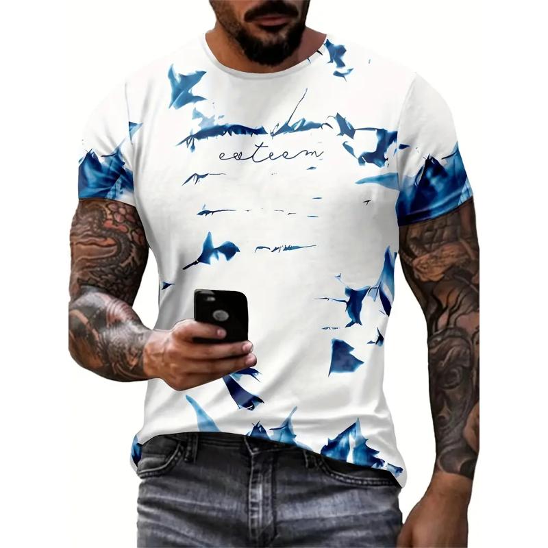 Fashion Hot Selling Classic Retro Creativity Men T-shirt Summer New Trend Casual 3D Printed Round Neck Short Sleeve Tees Tops