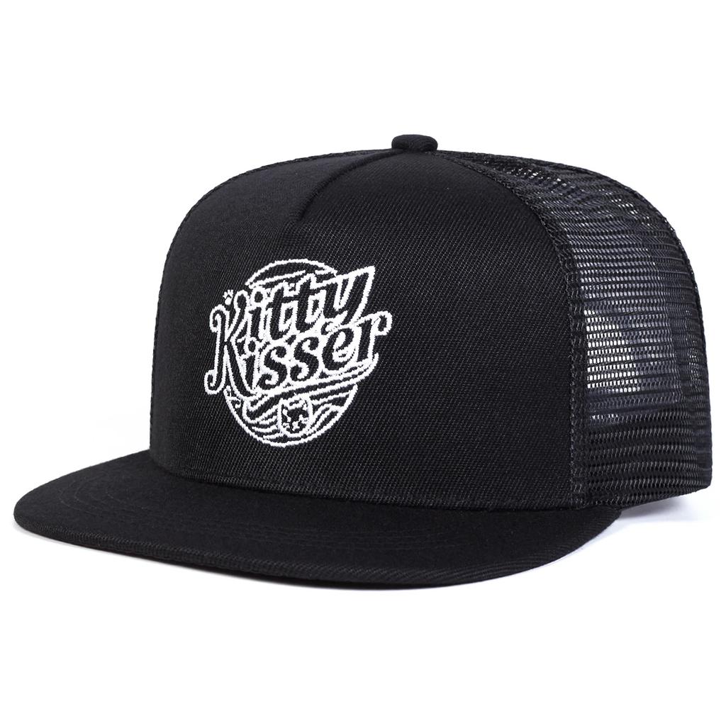 Unisex Kitty Kisser Letter Embroidery Hip-hop Net Hats Spring Summer Outdoor Adjustable Casual Baseball Caps Sunscreen Hat Cap