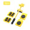 Furniture Lifter Mover Tool Set Slider Rouleau robuste pour canapés Couches Réfrigérateurs 5pcs Jaune