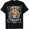 Powerful Lion And Cross TShirt I Can Do All Things Unisex Shirt S5XL Unisex T-Shirt