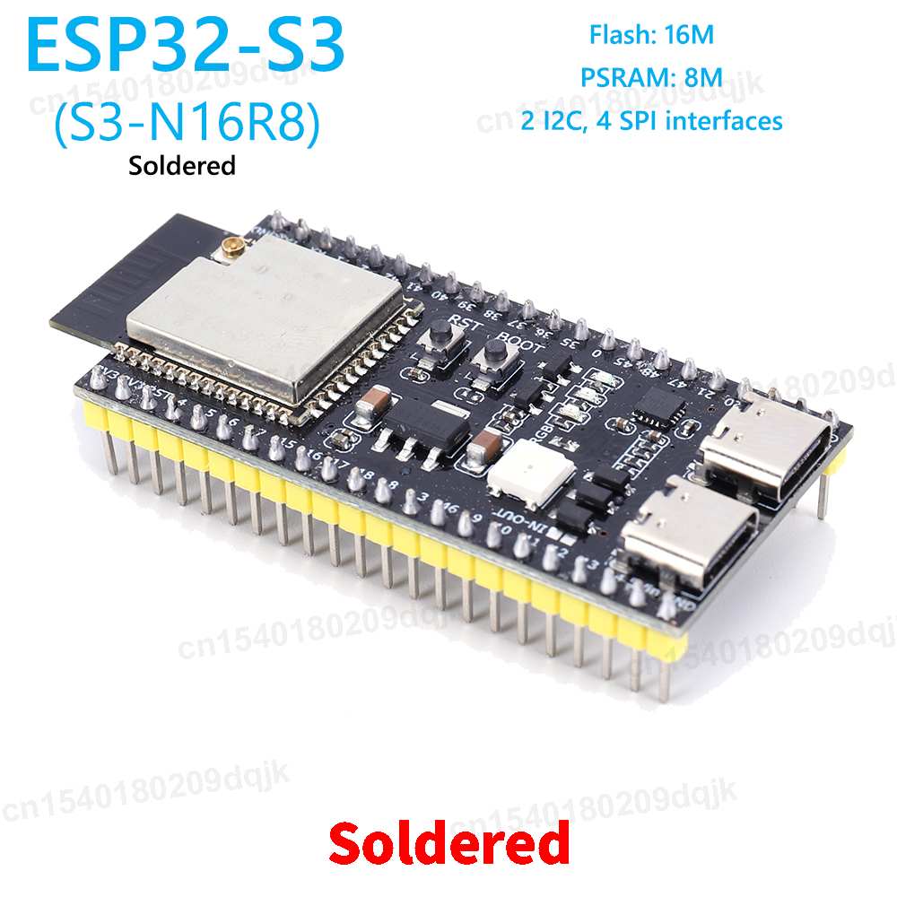 ESP32-S3-DevKitC-1 Entwicklungsboard BT 2.4G Wifi Modul für Arduino 8MB PSRAM 16MB FLASH N16R8 44Pin CP2102 Typ-C ESP32 S3