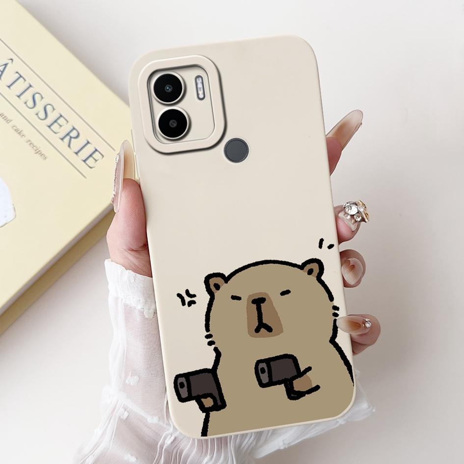 For Xiaomi Redmi A1 Case Cover Redmi A2 Capa Cartoon Bumper Liquid Silicone Shockproof TPU Soft Case On Redmi A1 A2 + Plus Funda