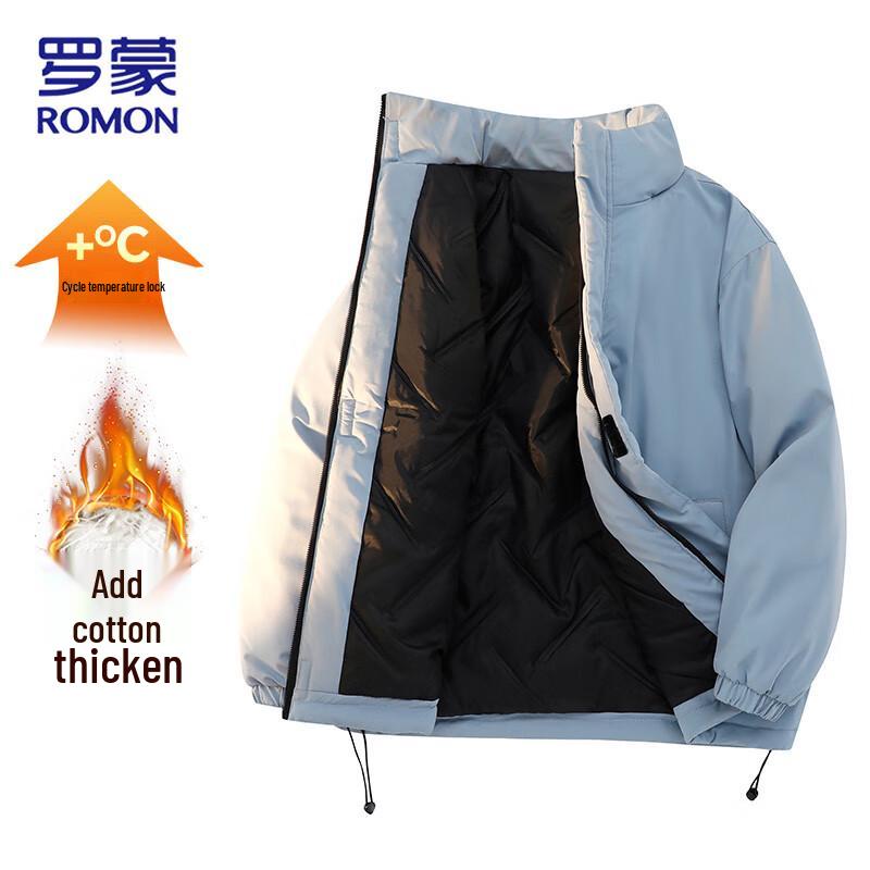 Romon Men's Thickened Stand Collar Puffer Jacket