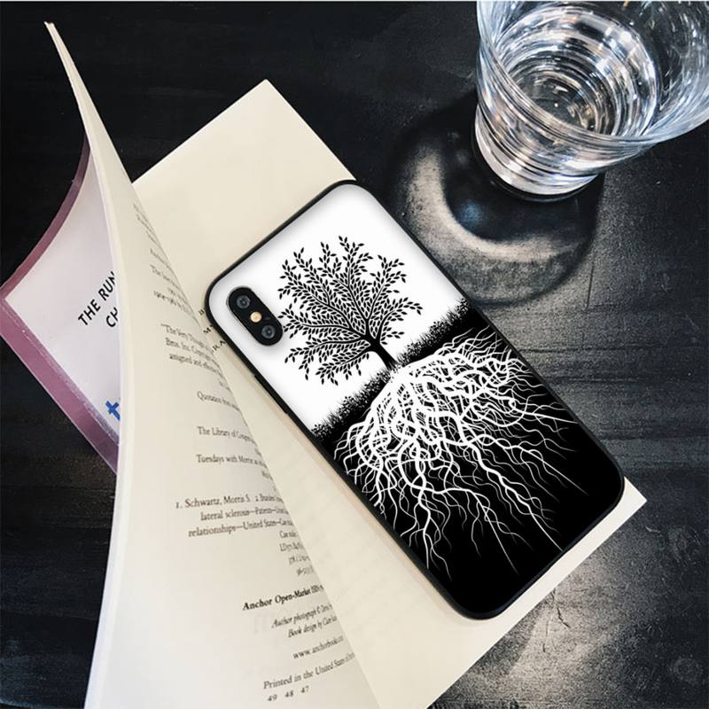 

Чохол для телефону «Дерево життя Інь-Янь» з ефектом шорсткого дерева для iPhone 8 7 6 6S Plus X SE 2020 XR XS 14 11 12 13 Mini Pro Max Mobil iPhone 14 pro