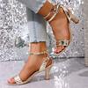 Fashion Stiletto Stiletto Sandals Autumn New Round Toe Open Toe Anti-slip Wear-resistant High Heels