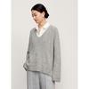 JUZUI ANNANCO Women's Relaxed V-Neck Wool Blend Sweater