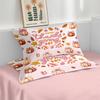 Comforter 3Pcs Pink Autumn Harvest Pumpkin Print Quilt Set With Coreless Multi Size Bedrooms Dormitories Soft Comfortable Machine Washable