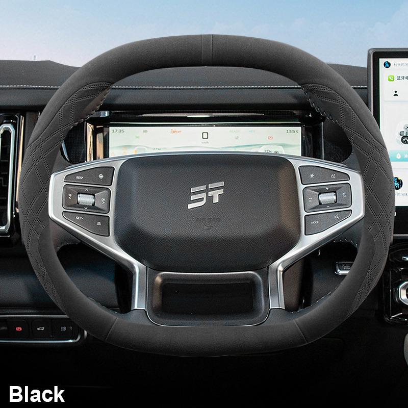 Wildleder Lenkradbezug Dekoration Griffwickel Für Chery Jetour shan hai T1 Geflochtene Lenkradzubehörteile