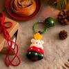 Mini Sock Ornament Yarn Crochet Christmas Keychain with Bell, Handmade Tree Hat Glove Wreath Festive Keyring for Car Keys Key Ring Pendant,