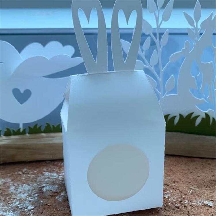 Bunnies Ear Box Cutting Dies Scrapbooking Stencils Carbon Steel Die Cut Templates for Card Making Packaging Decoration