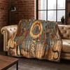 Egyptian Mythological mural pictograph Flannel Blanket Soft Warm Blanket Throw Blanket for Bedroom Living Room Bed Travel Picnic