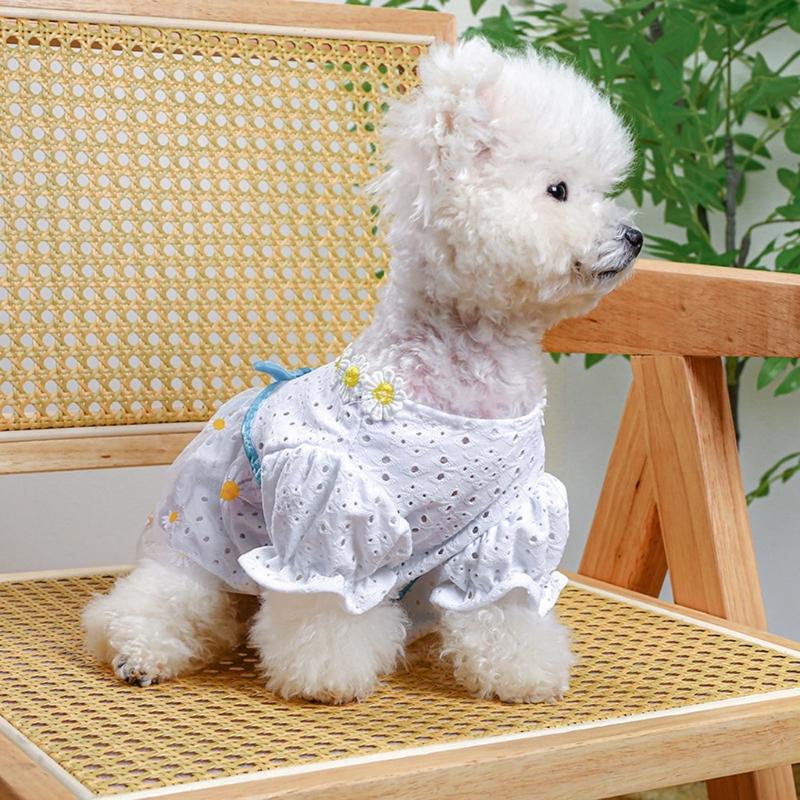 Cats Outfits for Cats Only Pet Costume Dog Clothes Daisies Dress for Girl Dogs