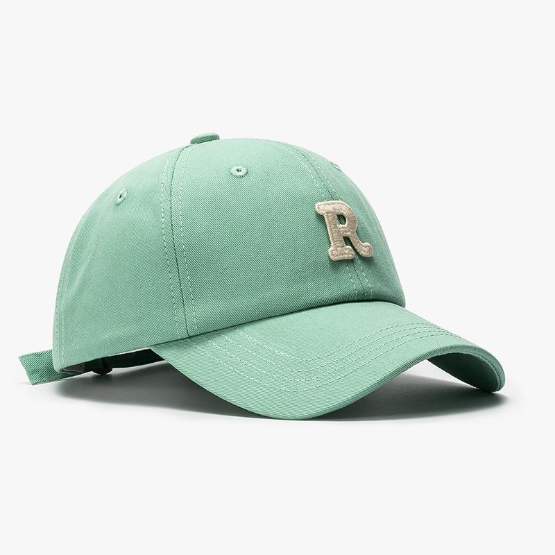 Summer Letter Women's Outdoor Curved Eave Soft Top Baseball Cap Fashionable Simple Sun Shading Sun Protection Duckbill Cap Men