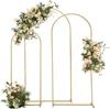 1PCS Gold Party Decor Arch Stand - 4FT/5FT/6FT/6.6FT/7.2FT Sizes - Balloon Frame & Backdrop Bracket for Weddings, Events