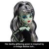 Monster high Roupa de banho original X Barbie Frankiestein e vestido preto de noite solo com holofote e acessórios inspirados na boneca Barbie.