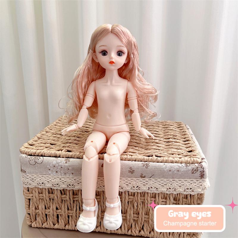 Bambola BJD Nuda Aploidi Giunti Multipli Rimovibili 30cm 1/6 3D Occhi Attrattivi Bambola Regalo di Compleanno Giocattolo per Ragazze