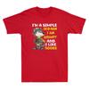 Wolf Im A Simple Old Unisex I Am Grumpy And I Like Boobs Funny Quote Unisexs Tshirt