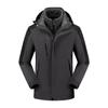 Custom Logo 3-in-1 Windbreaker with Fleece Down, Warm Jacket for Autumn/Winter, Embroidered Workwear.