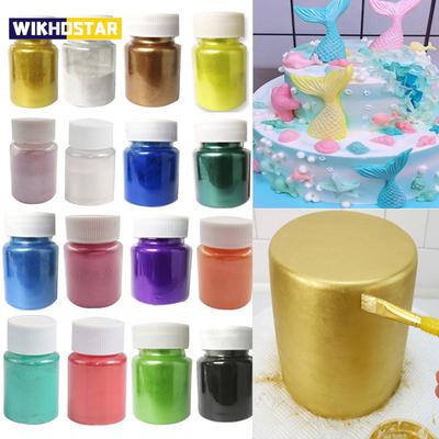 15g/Bottle Gold And Silver Dye Glitter Powder Mousse Cake Macaron Chocolate Confectionery Pastry Baking Cake Decoration