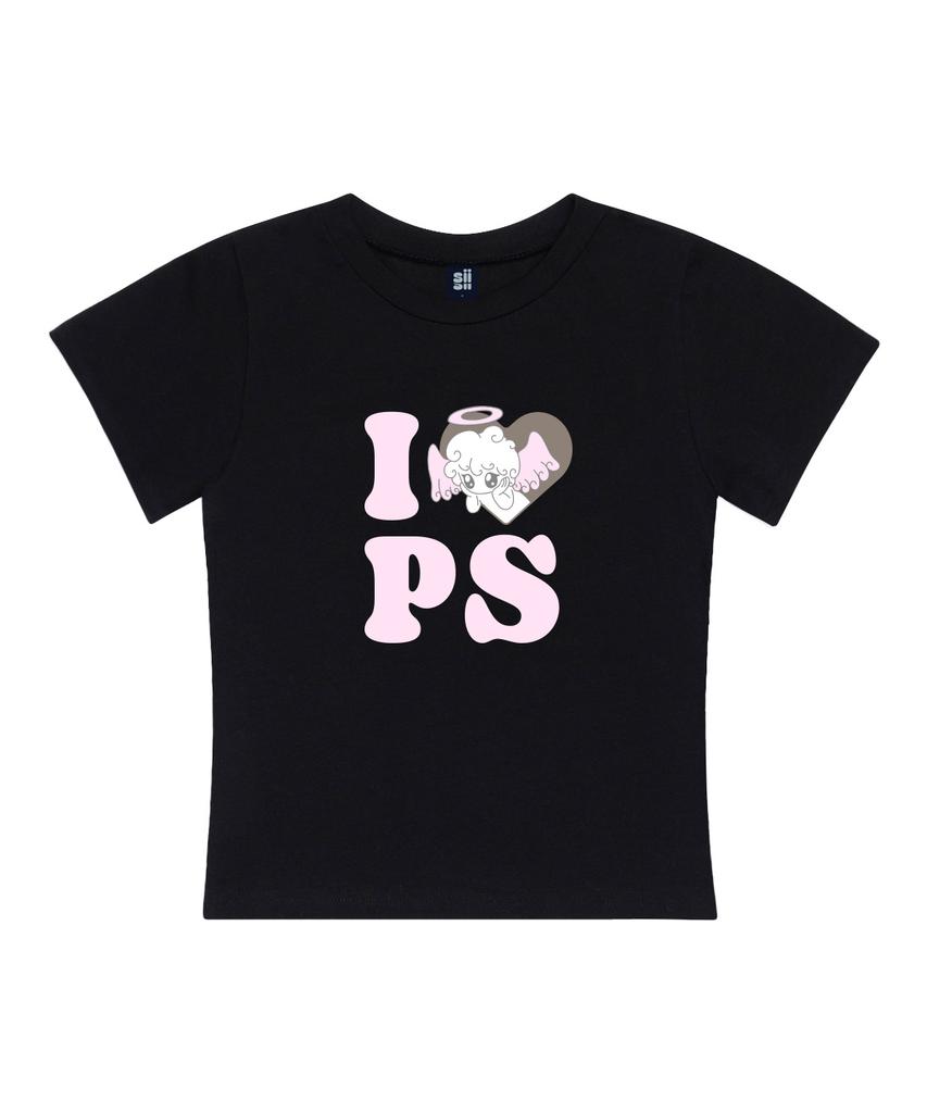 PAGESIISII Love See-Thief Print Slim Fit Short Sleeve T-Shirt [2 Colors]
