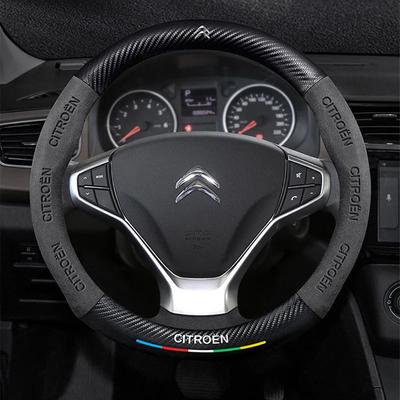 Fashion Suede Car Steering Wheel Cover For C4 C5 C3 C2 C6 C3-XR Picasso Berlingo Sega C3L C-Crosser CElysee Accessories