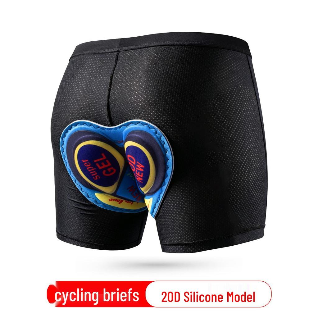 Unisex Cycling Underwear with Thick Silicone Seat Pad, Quick-Dry, All-Season MTB/Road Shorts