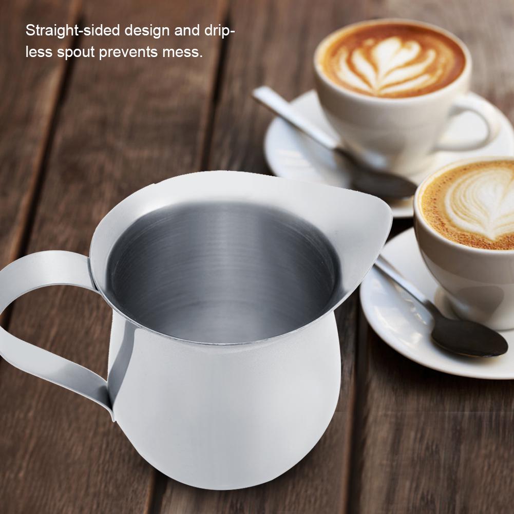 Lattiera in Acciaio Inossidabile Lattiera per Montare il Latte Brocca per Caffè Panna Espresso(60ml)