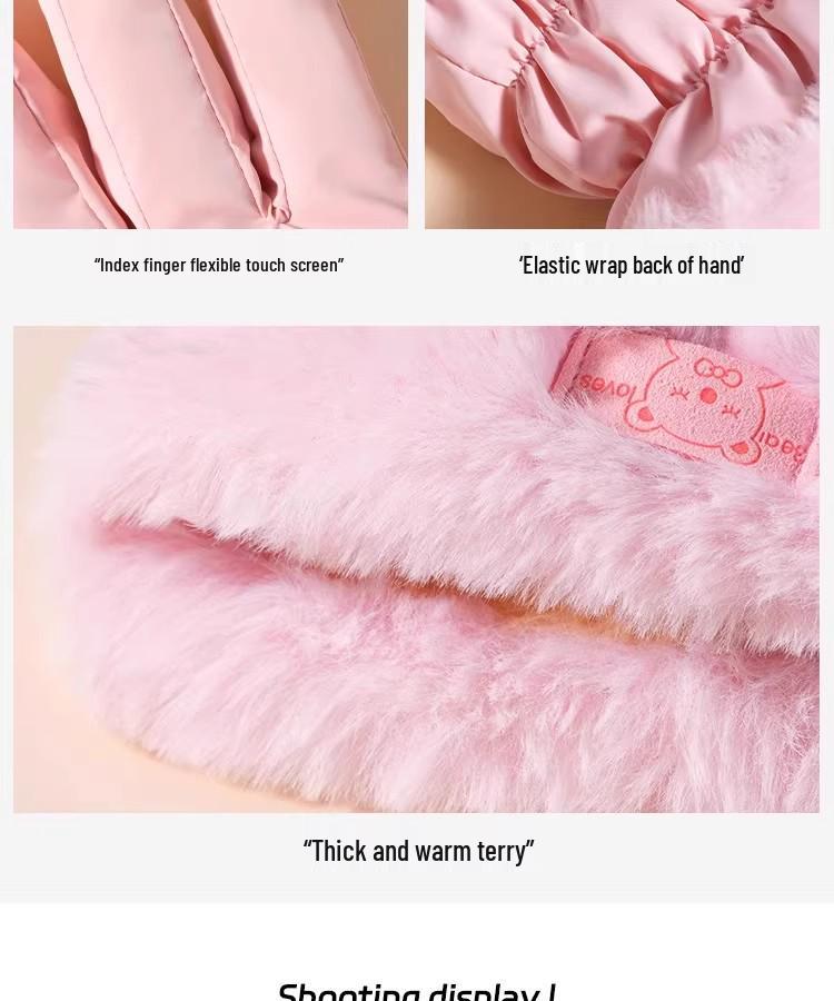 2025 Damen Winter Touchscreen Fahrradhandschuhe - Warm, Winddicht, Samtgefüttert zum Radfahren und für Elektroautos