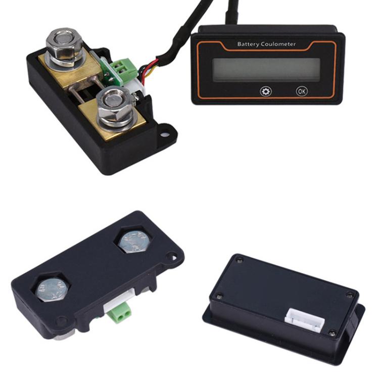 Medidor de Carga de Bateria de Chumbo-Ácido Lítio Voltimetro Amperimetro DC Digital 2m 200A 12V 48V