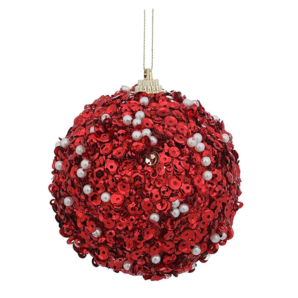 1pc 8cm Glitter Christmas Ball Ornaments For Christmas Tree Decor Hanging Balls Christmas Ball Ornaments Holiday Seasonal Déco