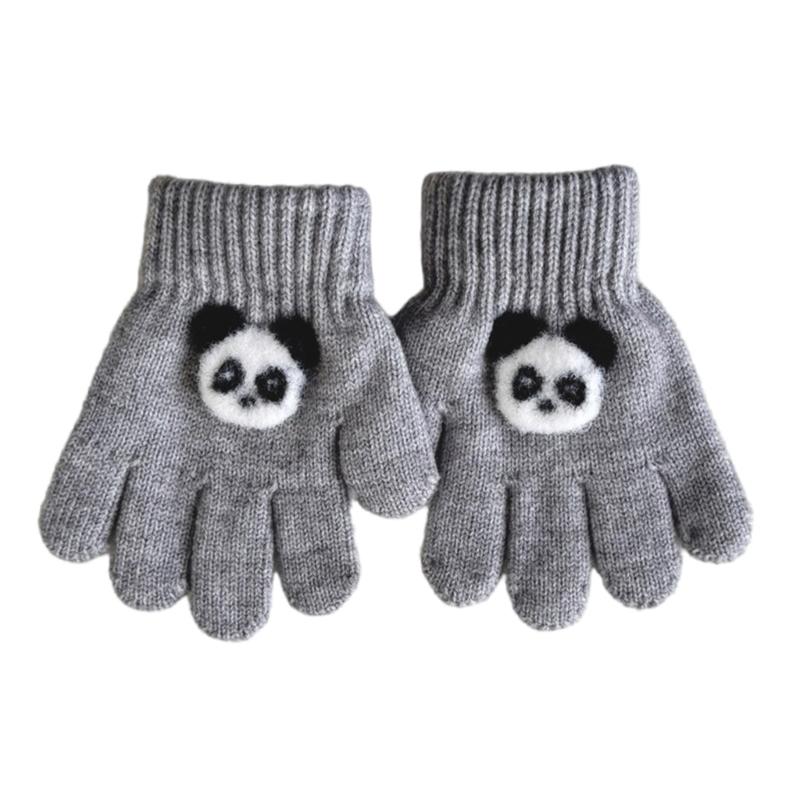 1 Pair Cartoon Kids Gloves Soft & Breathable Knitted Fabric for Boys Girls 3-6T Winter Outdoor Play Mittens Warm