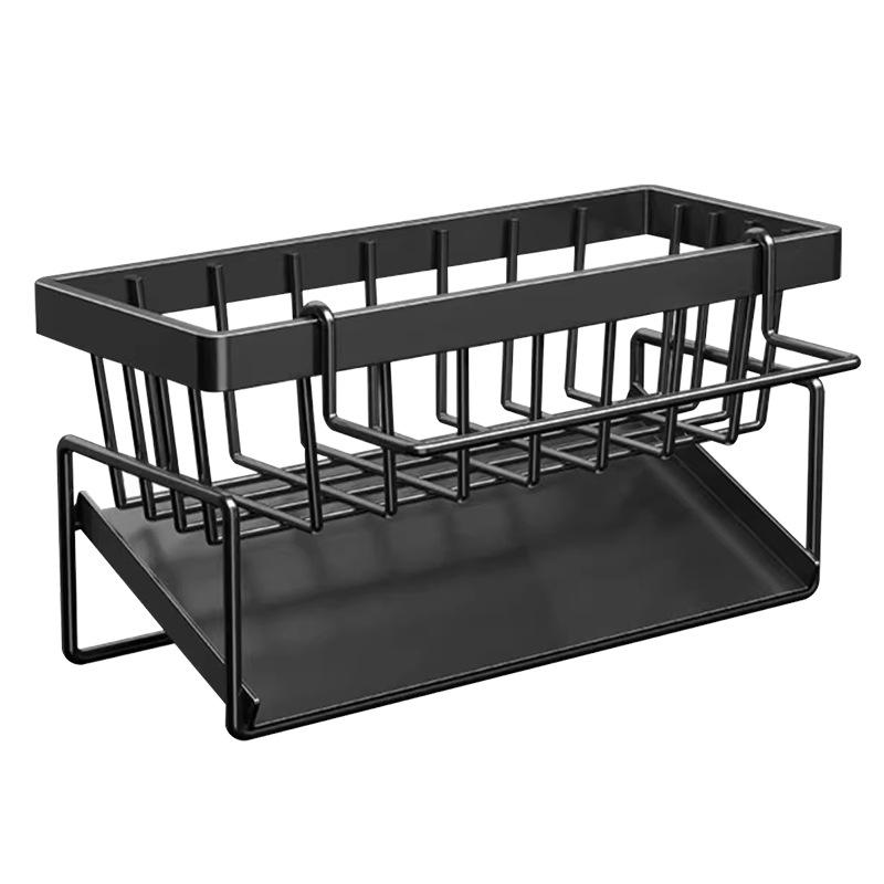Punch-Free Kitchen Sink Rack: Drain, Rag, & Spice Organizer
