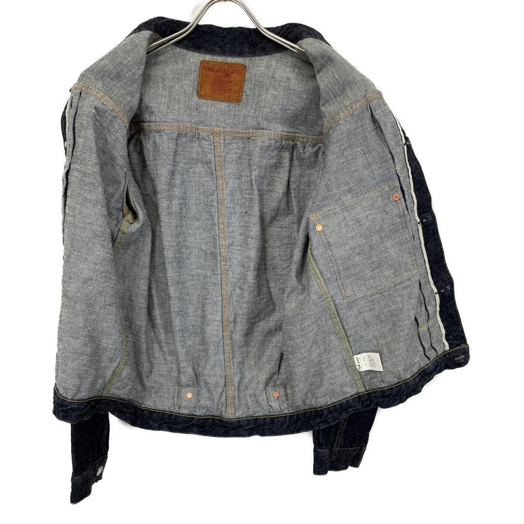 TCB JEANS&CO. Indigo Cotton Cinch Bag 30's 1st Denim Jacket T-Back Old Style Jacket 40 IndigoUsed