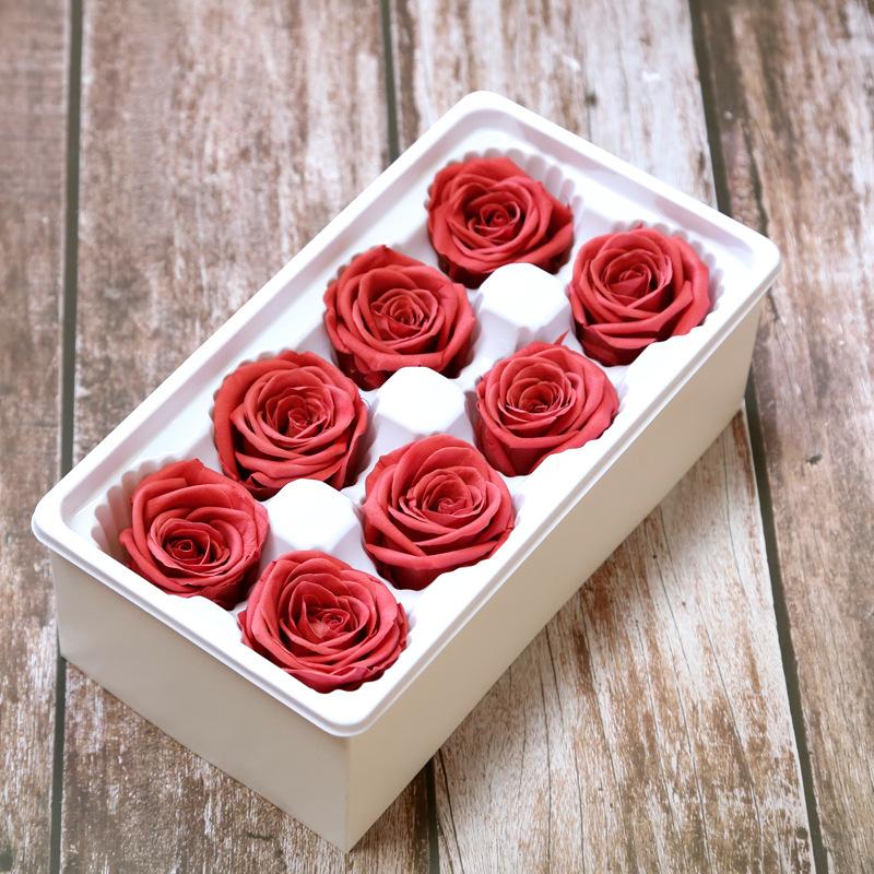 Ewige Lebensblume Material Geschenkbox Unsterbliche Rose Blume Getrocknete Rose Künstliche Konservierte Blumen Kopf Rosen