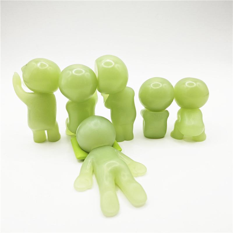 Oppgradert Versjon 6 Deler Smiski Life Series Lysende Dukke Blindboks Hjørnedekorasjon Skrivebordsmodell Juleleke Overraskelsesgave