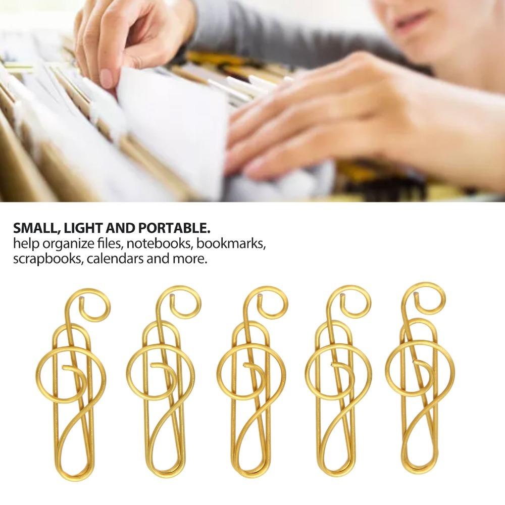 100 Pcs Music Note Shape Fancy Paperclips Anti Slip Cool Paper Clips Cute Paper Clips  Scrapbook